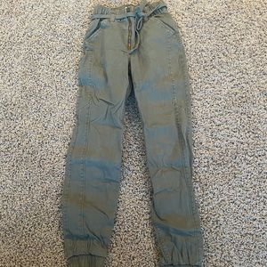 army green hollister pants